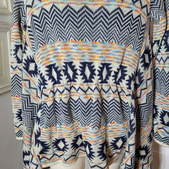 Red Camel Open Knit Cardigan Tribal Aztec colorful Small - Picture 4 of 8